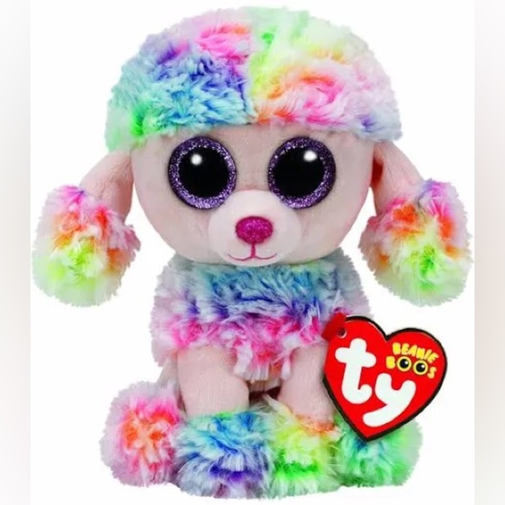 NWOT TY Beanie Boo Plush - Rainbow the Poodle